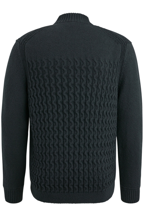Cast Iron mock neck boucle cotton blend